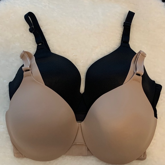 Warner’s All You Need Full Coverage T-shirt Underwire Bras set of 2. Size 38D - Picture 1 of 5